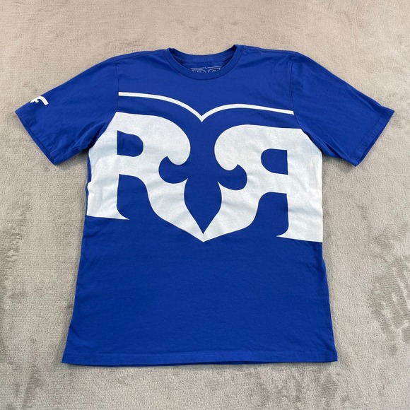 Rock Revival Other - Rock Revival Big Logo T Shirt Men Large Blue Crew Neck Short Sleeve USA Made